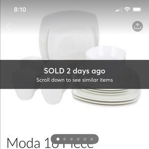 Oneida Moda Porcelain Modern 16pc Dinnerware